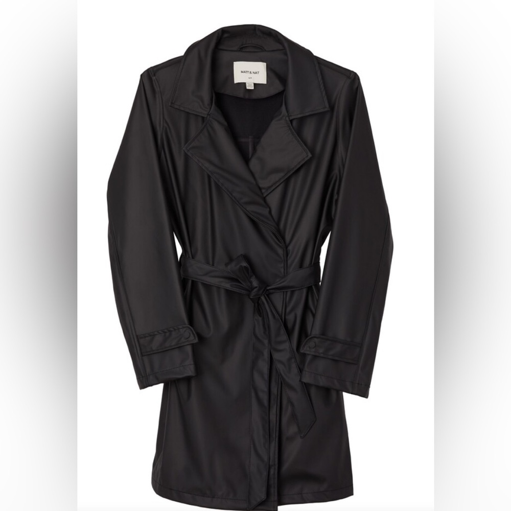 Matt & Nat Black Nora waterproof trench coat
